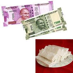 Cash - Rs. 3,001 with  sweets - Click here to View more details about this Product